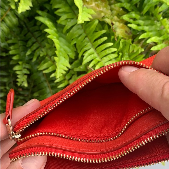 Coach Wristlet in Pebbled Red Leather - Picture 4 of 5